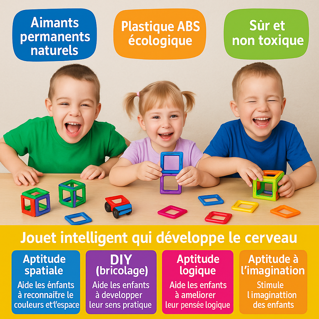 ConstruMag - Blocs de construction magnétiques pour enfants